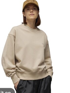 Y-3 Women's Beige/Cream Crewneck Sweatshirt